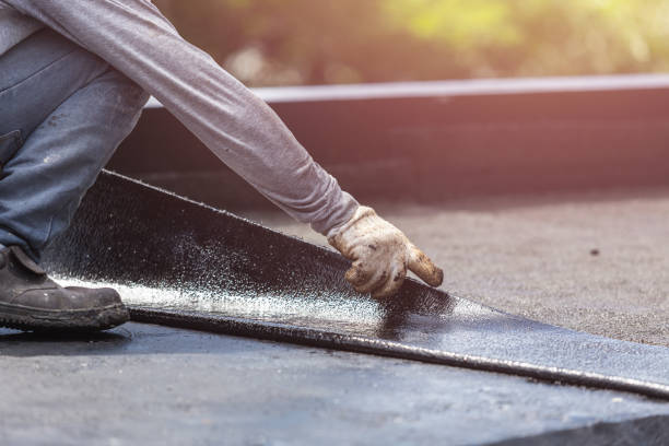 Professional Waterproofing technician working in Rodney, MI
